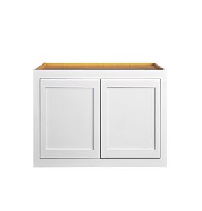 Snow White Inset Shaker 36x18x24 Wall Cabinet - RTA