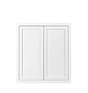 Snow White Inset Shaker 36x30 Wall Cabinet - RTA