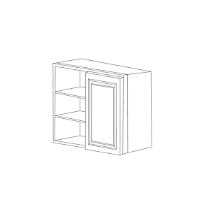 Romona Modern Gray 27x30 Blind Corner Wall Cabinet - RTA