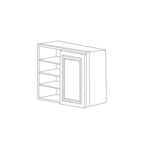 Arcadia Antique White 27x42 Blind Corner Wall Cabinet - RTA