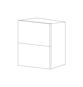 Lacquer White 24x30 Horizontal Wall Bi-Fold Cabinet - Assembled