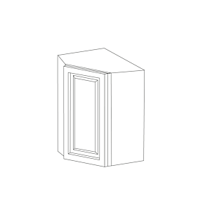 Romona Modern Gray 24x36 Diagonal Corner Wall Cabinet - Assembled