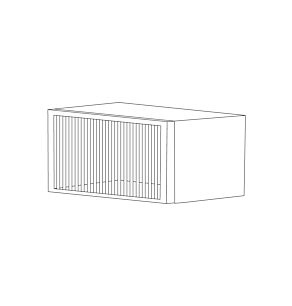 Georgia Honey Shaker 30x15 Dish Rack Cabinet RTA