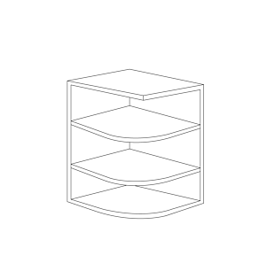 Orlando Ginger Square 12x42 Wall End Shelf RTA