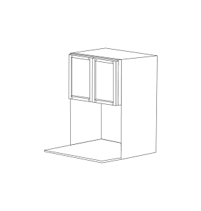 Aspen White Shaker 27x30 Microwave Cabinet RTA