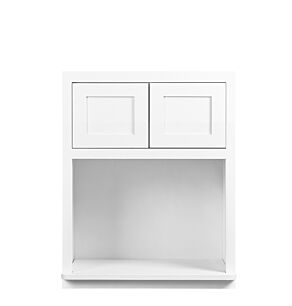 Snow White Inset Shaker 27x30 Wall Microwave Cabinet - RTA