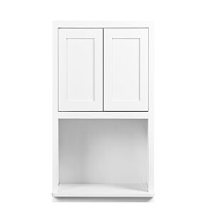 Snow White Inset Shaker 27x39 Wall Microwave Cabinet - RTA