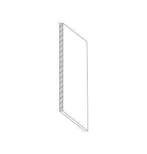 Mahogany Flat Panel 30" High Wall Cabinet Replacement Side Panel - Left