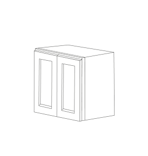 Malibu White Shaker 24x42 Pantry/Oven Cabinet Top Part - Assembled