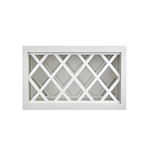 Vintage White Inset 30x15 Wine Rack Wall Cabinet - RTA