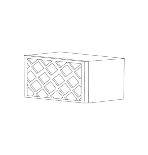 Romona Modern Gray 30x15 Wine Rack Cabinet - RTA