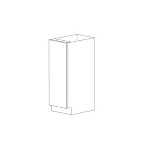 Lucca 12" Base Cabinet - Full Height Door - White Melamine Box - RTA