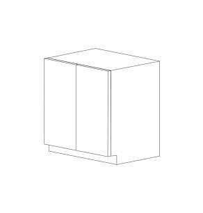 Lucca 30" Base Cabinet - Full Height Door - Double Doors - White Melamine Box - RTA
