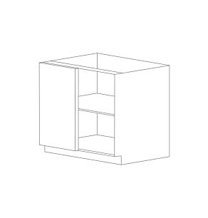 Lucca 36" Blind Corner Base Cabinet - Full Height Door - White Melamine Box - RTA