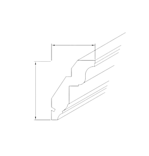 Honey Maple Shaker 1-1/4" Crown Molding