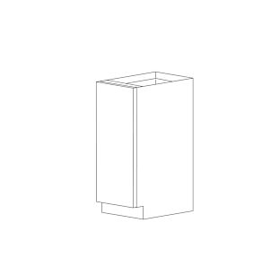 Lucca 18" Double Trash Can Cabinet - Full Height Door - White Melamine Box - RTA