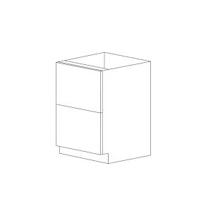 Lucca 24" Two Drawer Base Cabinet - White Melamine Box - RTA