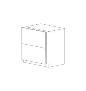 Lucca 30" Two Drawer Base Cabinet - White Melamine Box - RTA