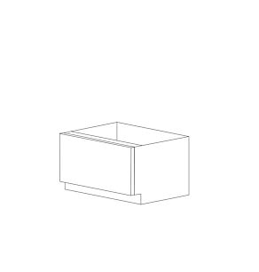 Lucca 24" Oven Base Cabinet - 12" Drawer - White Melamine Box - Assembled