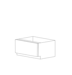 Lucca 30" Oven Base Cabinet - 12" Drawer - White Melamine Box - Assembled