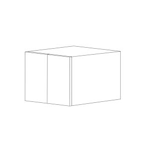 Lucca 30x12x24 Wall Cabinet - White Melamine Box - RTA