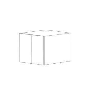 Bella 30x15x12 Wall Cabinet - White Melamine Box - RTA