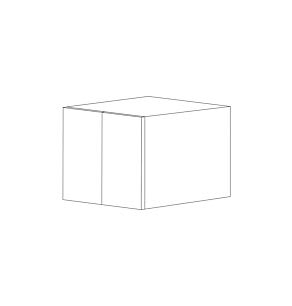 Lucca 30x15x24 Wall Cabinet - White Melamine Box - RTA