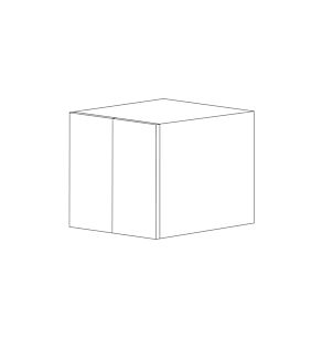 Bella 30x18x12 Wall Cabinet - White Melamine Box - RTA