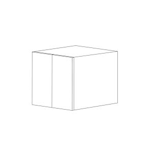 Lucca 30x18x24 Wall Cabinet - White Melamine Box - RTA