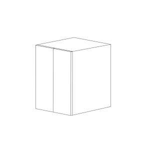 Lucca 30x36 Wall Cabinet - White Melamine Box - RTA