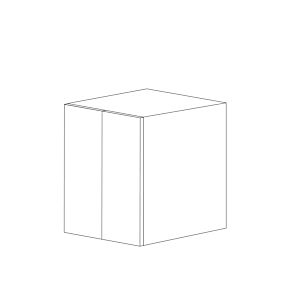 Bella 33x42 Wall Cabinet - White Melamine Box - RTA