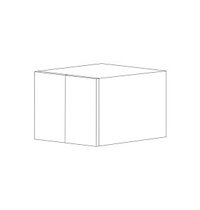 Lucca 36x12x24 Wall Cabinet - White Melamine Box - RTA
