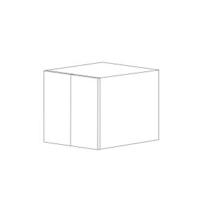 Lucca 36x18x12 Wall Cabinet - White Melamine Box - RTA