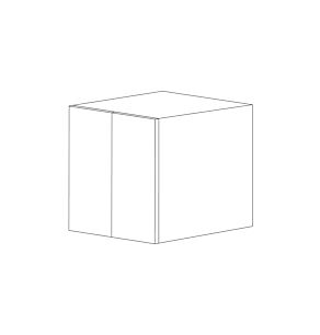 Bella 36x21x24 Wall Cabinet - White Melamine Box - RTA