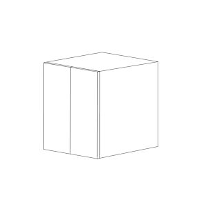 Lucca 36x24x12 Wall Cabinet - White Melamine Box - RTA
