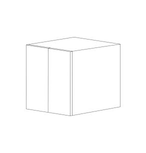 Bella 36x36 Wall Cabinet - White Melamine Box - RTA