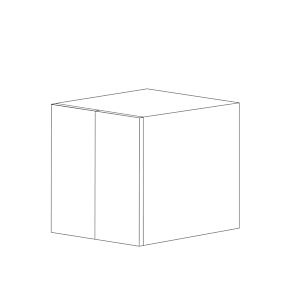 Bella 36x42 Wall Cabinet - White Melamine Box - RTA