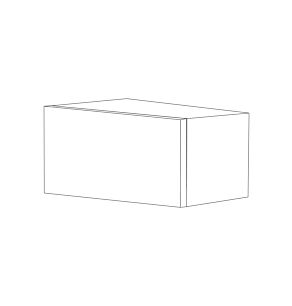 Bella 36x18 Horizontal Lift Up Wall Cabinet - White Melamine Box - RTA