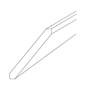 Classic Creme Shaker Angled Crown Molding