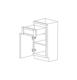 Miami White Oak Shaker 15" Base Cabinet - RTA