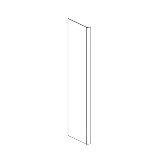 Rustic Grey Raised Panel Front Trim for Refrigerator End Panel