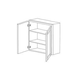 Miami White Oak Shaker 30x30 Wall Cabinet - RTA