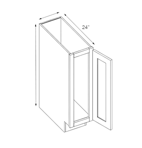 Classic Creme Shaker 9" Base Cabinet with Full Height Door - RTA