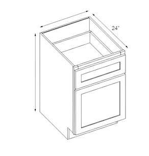 Light Grey Double Shaker 18" Base Cabinet - RTA