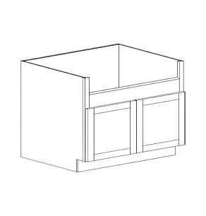 Cinder Double Shaker 36" Farm Sink Base Cabinet - RTA