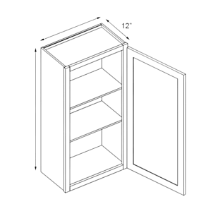 Sage Green Shaker 21x30 Single Door Wall Cabinet - RTA