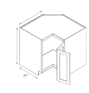 Cinder Double Shaker 24x30 Wall Easy-Reach Corner Cabinet - RTA