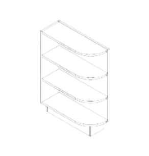 Classic Creme Shaker 9" Base Open Shelf Cabinet - RTA