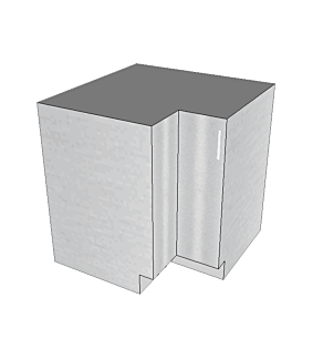 Classic Creme Shaker 33" Lazy Susan Base Cabinet - RTA