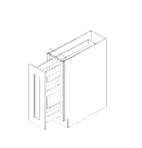 Classic Creme Shaker 12" Base Spice Rack Cabinet - RTA